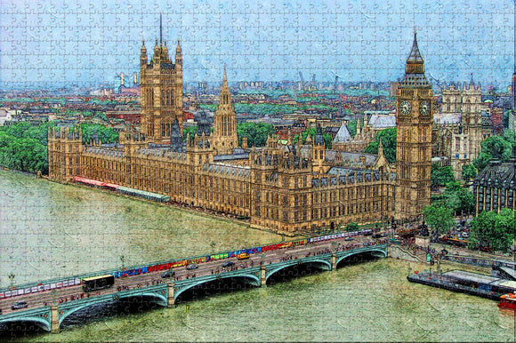 UK England Houses of Parliament London Jigsaw Puzzle Wooden 1000 Piece