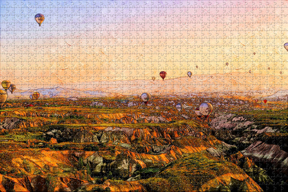 Turkey Hot Air Ballons Goreme Jigsaw Puzzle Wooden 1000 Piece