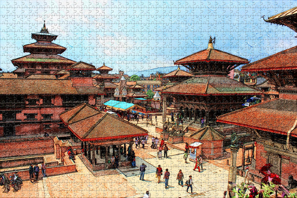 Nepal Kathmandu Durbar Square Jigsaw Puzzle Wooden 1000 Piece