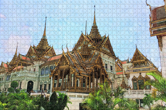 Thailand Grand Palace Bangkok Jigsaw Puzzle Wooden 1000 Piece