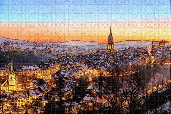 Switzerland Gurten Old Town Bern Jigsaw Puzzle Wooden 1000 Piece