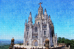 Spain Tibidabo Moutain Barcelona Jigsaw Puzzle Wooden 1000 Piece