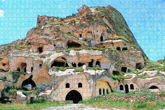 Turkey Cappadocia Inhabited Troglodyte Uchisar Jigsaw Puzzle Wooden 1000 Piece