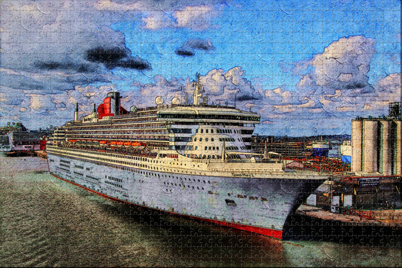 UK England Red Funnel Ferries SouthamptonUK England Red Funnel Ferries Southampton Jigsaw Puzzle Wooden 1000 Piece