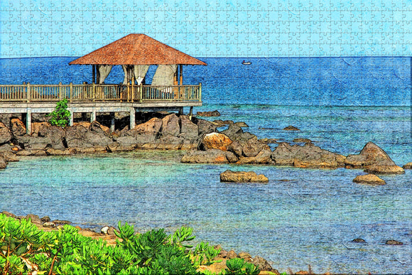 Mauritius Pier Jigsaw Puzzle Wooden 1000 Piece