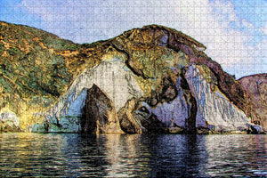 Italy Latina Ponza Island Cliff Jigsaw Puzzle Wooden 1000 Piece