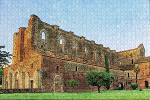 Italy Tuscany Abbazia San Galgano Jigsaw Puzzle Wooden 1000 Piece