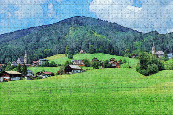 Austria Gosau Jigsaw Puzzle Wooden 1000 Piece