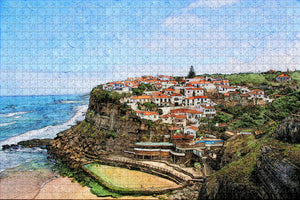 Portugal Azenhas Do Mar Jigsaw Puzzle Wooden 1000 Piece