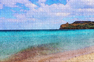 Italy Poetto Cagliari Jigsaw Puzzle Wooden 1000 Piece