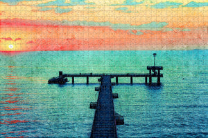 Bulgaria Burgas Sea Bridge Jigsaw Puzzle Wooden 1000 Piece