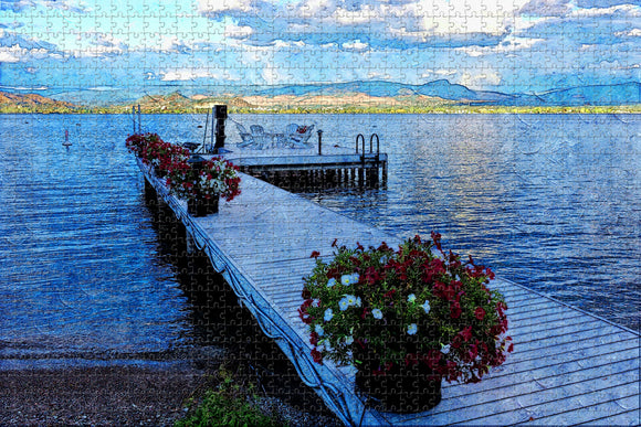 Canada Lake Okanagan Jigsaw Puzzle Wooden 1000 Piece