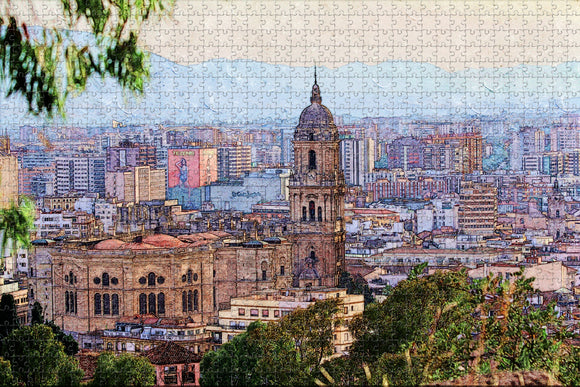 Spain Malaga Cathedral Jigsaw Puzzle Wooden 1000 Piece