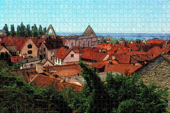 Sweden Visby Jigsaw Puzzle Wooden 1000 Piece