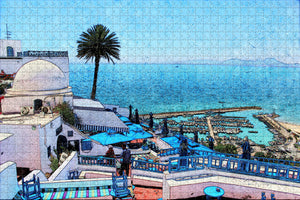 Sidi Bou Sai Tunisia Jigsaw Puzzle Wooden 1000 Piece