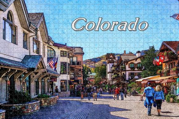 USA America Vail Colorado Village Jigsaw Puzzle Wooden 1000 Piece