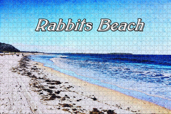 Italy Rabbits Beach Jigsaw Puzzle Wooden 1000 Piece