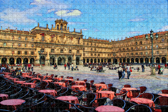 Spain Mayor Square Salamanca Jigsaw Puzzle Wooden 1000 Piece