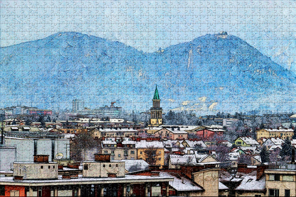 Slovenia Ljubljana Jigsaw Puzzle Wooden 1000 Piece