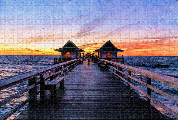 Naples Pier USA Jigsaw Puzzle Wooden 1000 Piece