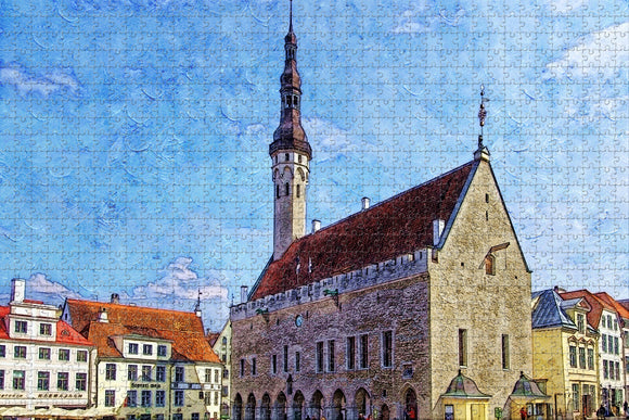 Tallinn Town Hall Estonia Jigsaw Puzzle Wooden 1000 Piece