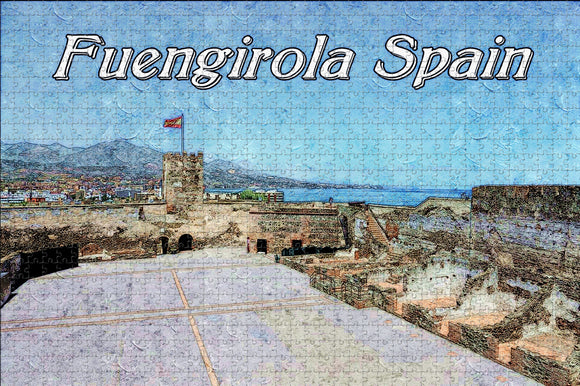 Spain Castle of Sohail Fuengirola Jigsaw Puzzle Wooden 1000 Piece