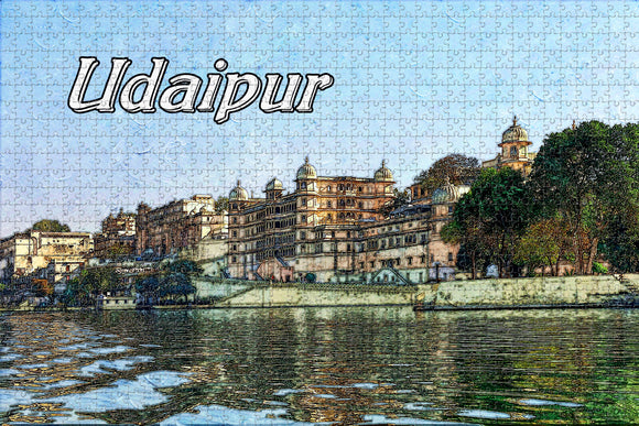 India City Palace Udaipur Jigsaw Puzzle Wooden 1000 Piece