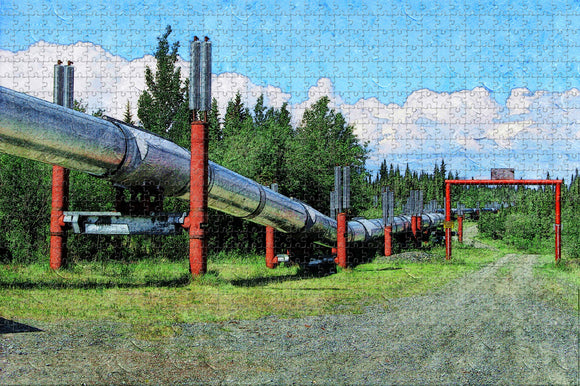 USA America Valdez Alaska Pipeline Jigsaw Puzzle Wooden 1000 Piece