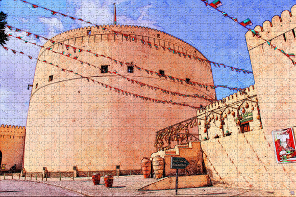 Nizwa Fort Oman Jigsaw Puzzle Wooden 1000 Piece