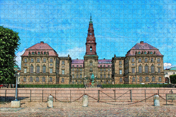 Denmark Christiansborg Palace Copenhagen Jigsaw Puzzle Wooden 1000 Piece
