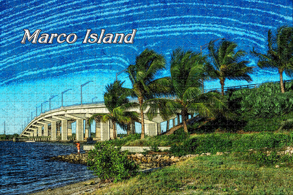 USA America Marco Island Florida Bridge Jigsaw Puzzle Wooden 1000 Piece