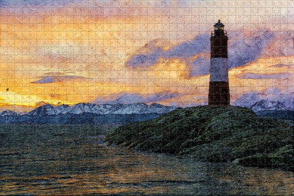 Argentina Lighthouse Ushuaia Jigsaw Puzzle Wooden 1000 Piece