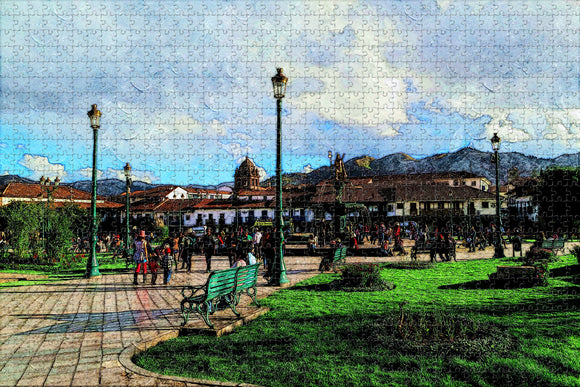 Peru Historical Center of Cusco Jigsaw Puzzle Wooden 1000 Piece