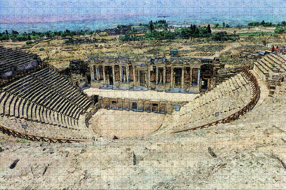 Turkey Greek Amphitheater Manavgat Jigsaw Puzzle Wooden 1000 Piece