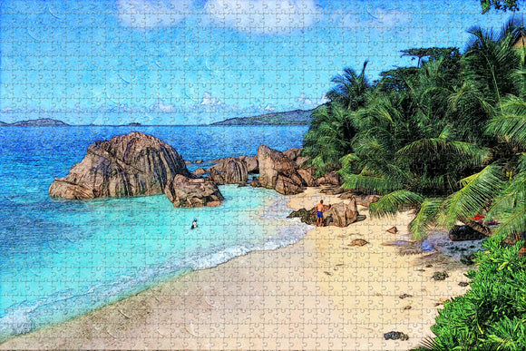 Seychelles National Park Jigsaw Puzzle Wooden 1000 Piece