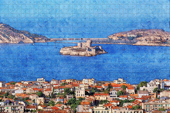 France Chateau d'If Marseille Jigsaw Puzzle Wooden 1000 Piece