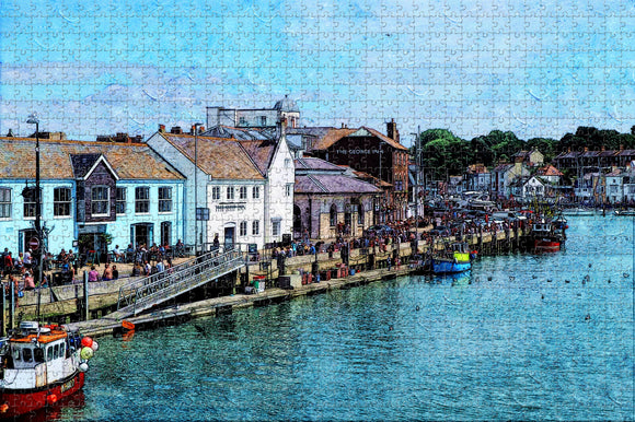 UK England Weymouth Harbour Jigsaw Puzzle Wooden 1000 Piece