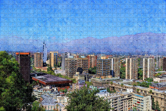 Cerro Santa Lucia Santiago Chile Jigsaw Puzzle Wooden 1000 Piece