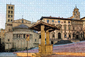 Italy Piazza Grande Arezzo Jigsaw Puzzle Wooden 1000 Piece