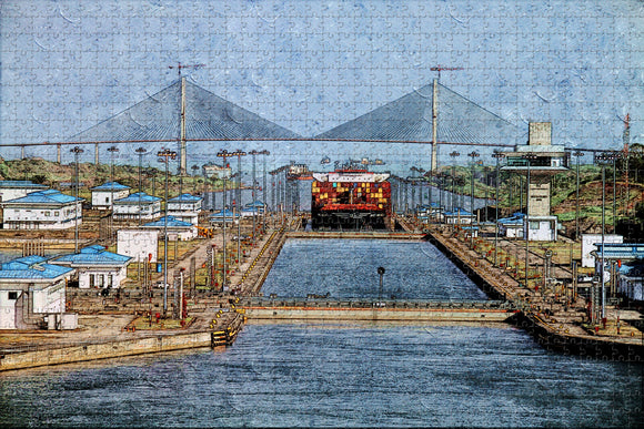 Panama Canal Jigsaw Puzzle Wooden 1000 Piece