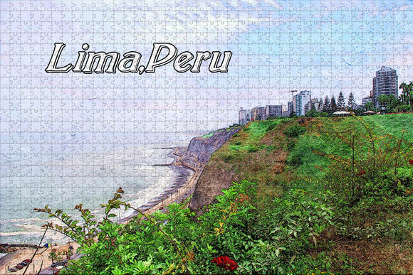 Miraflores Lima Peru Jigsaw Puzzle Wooden 1000 Piece