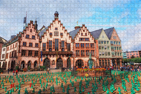 Germany Romer Square Frankfurt Jigsaw Puzzle Wooden 1000 Piece