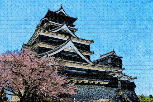 Japan Kumamoto Castle Jigsaw Puzzle Wooden 1000 Piece