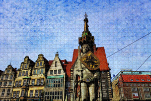 Germany Roland Statue Bremen Jigsaw Puzzle Wooden 1000 Piece