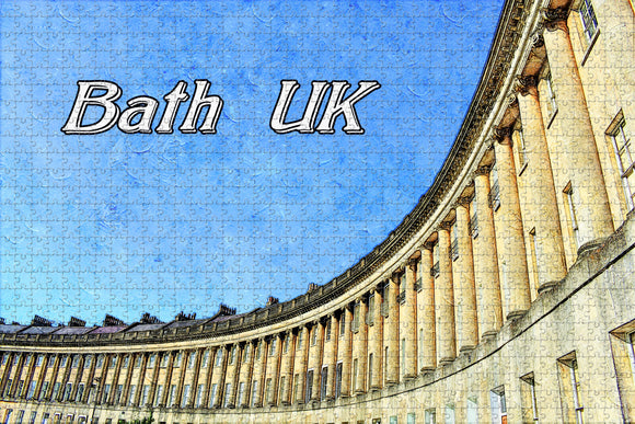 UK England Royal Crescent Bath Jigsaw Puzzle Wooden 1000 Piece