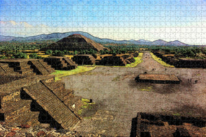 Mexico Pyramid of the Sun San Juan Teotihuacan Jigsaw Puzzle Wooden 1000 Piece