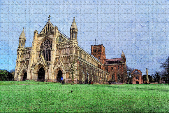 UK England St Albans Cathedral Jigsaw Puzzle Wooden 1000 Piece