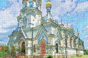 Latvia Daugavpils Church Jigsaw Puzzle Wooden 1000 Piece