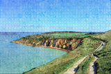 UK England The Needles Battery Wight Jigsaw Puzzle Wooden 1000 Piece