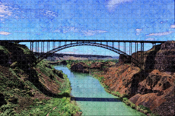 Twin Falls Perrine Bridge Idaho USA Jigsaw Puzzle Wooden 1000 Piece